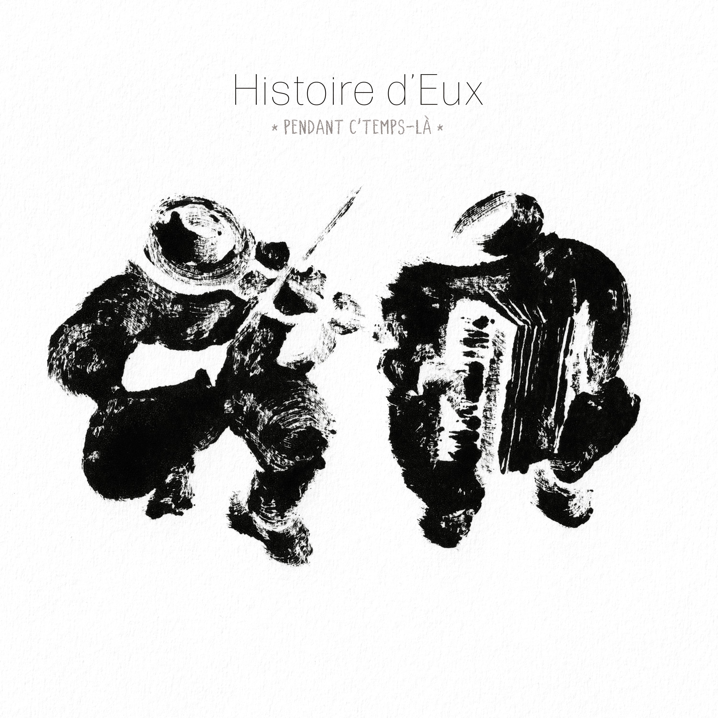 Pochette de l'album Pendant c'temps là d'Histoire d'Eux, jazz manouche